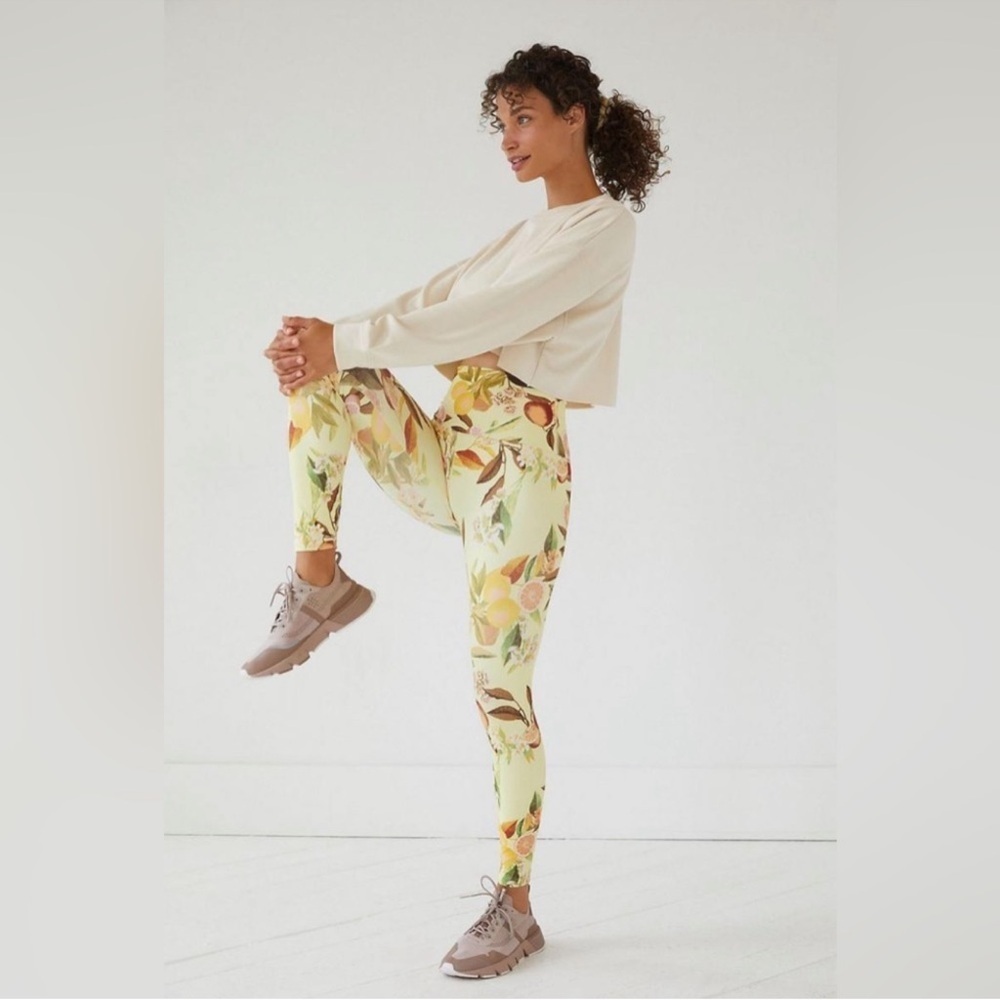 BEYOND YOGA Olympus High Waist Leggings - Limoncello Leafy Citrus - Picture 2 of 11